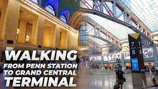 Walking NYC  Penn Station to Times Square amp Grand Central Terminal July 2021 [upl. by Geralda9]