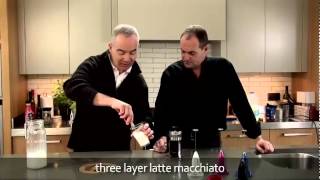 aerolatte  milk frother makes three layer caffè latte macchiato [upl. by Salomo]