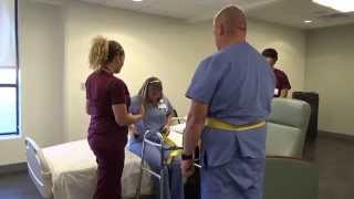 Physical Therapy Transfer Training  How To Transfer From Wheelchair To Bed [upl. by Holms]