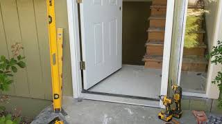 Jeld Wen Front Door Installation  Really crappy products and craftsmanship PART 1 [upl. by Kenzi]