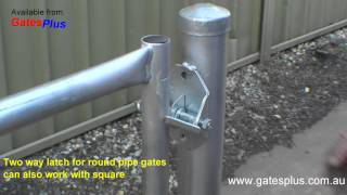 Gate Latch 2 way for round pipe and square [upl. by Avlem]