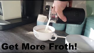 How to Get More Froth from Your Nespresso Coffee Aeroccino  Nespresso tips and help [upl. by Salter122]