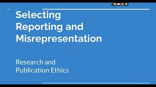 Selective Reporting and Misrepresentation of data Research and Publication ethics Phd coursework [upl. by Driscoll]