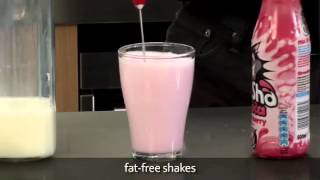 How to make a fat free milkshake using an aerolatte milk frother [upl. by Tevlev815]