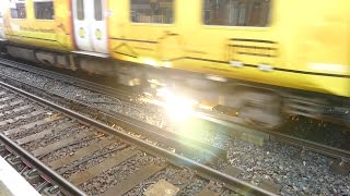 Merseyrail 507 009 making arcs at Birkdale station [upl. by Atnuahs971]