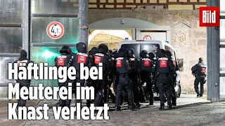 Gefängnismeuterei Polizei stürmt Knast in Thüringen  JVA Untermaßfeld [upl. by Celin581]